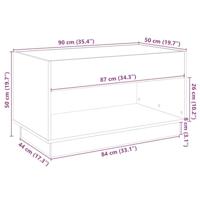 Salontafel met Infinity LED 90x50x50 cm zwart - thumbnail