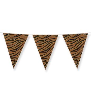 Party flags foil tiger safari