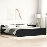 Bedframe zonder matras 180x200 cm bewerkt hout zwart eikenkleurig - thumbnail