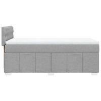 Boxspring met matras stof lichtgrijs 90x190 cm - thumbnail