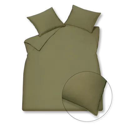 Vandyck Vandyck Washed Cotton Lits-jumeaux (240x200/220) martini olive