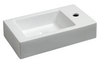 Rhea fontein rechts 45,5 x 26 x 12 cm keramiek glans wit - thumbnail