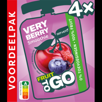 Servero Very Berry Smoothie Fruit to Go Appel, Kersen, Bosvruchten Voordeelpak 4 x 100 g bij Jumbo - thumbnail