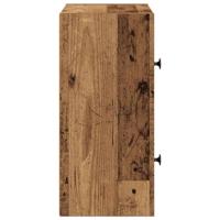 Boekenkast 40x24x52 cm bewerkt hout oud houtkleurig - thumbnail