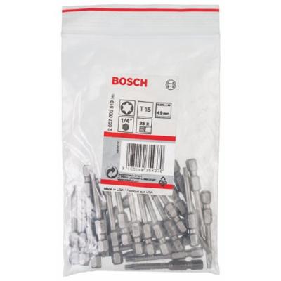 Bosch Accessories 2607002510 T-bit T 15 Extra hard C 6.3 25 stuk(s)