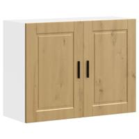 Keukenwandkast Porto bewerkt hout artisanaal eikenkleur - thumbnail