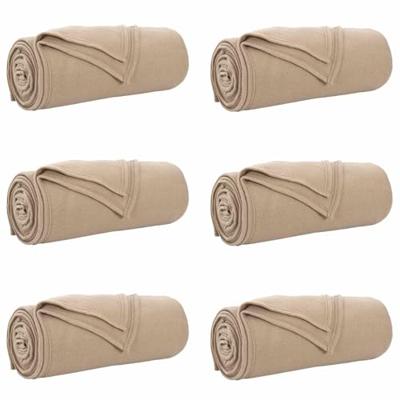 VidaXL Kleden 6 pcs kameel 240 x 220 cm fleece