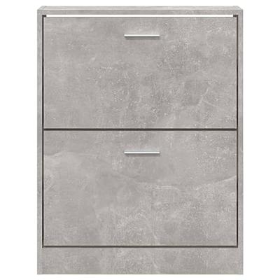 Schoenenkast 59x17x81 cm bewerkt hout betongrijs