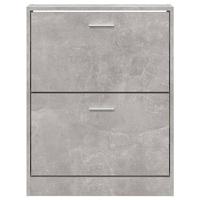 Schoenenkast 59x17x81 cm bewerkt hout betongrijs - thumbnail