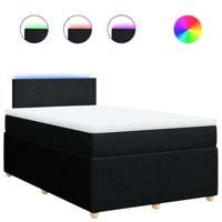 Boxspring met matras stof zwart 120x200 cm - thumbnail