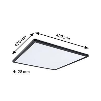 Paulmann 71002 P Atria Shine 22W 3000K 3Dim 420x420 sz LED-plafondlamp 22 W Zwart Paulmann 71002 P Atria Shine 22W 3000K 3Dim 420x420 sz LED-plafondlamp 22 W Zwart