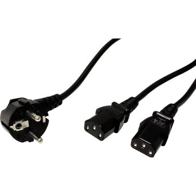 VALUE Y-stroomkabel, zwart, 2 m VALUE Y-stroomkabel, zwart, 2 m