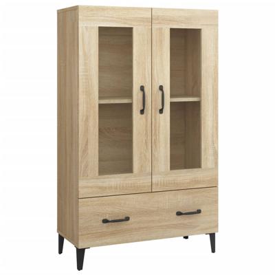 Hoge kast 70x31x115 cm bewerkt hout sonoma eikenkleurig