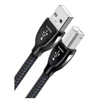 AudioQuest 1,5 meter carbon USB-kabel type A-B, stekker/stekker, zwart, USB 2.0, zwart - thumbnail