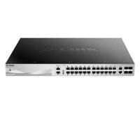D-Link DGS 3130-30PS - Switch - L3 Lite - Managed - 24 x 10/100/1000 (PoE+) + 2 x 10 Gigabit Ethernet + 4 x 10 Gigabit S - thumbnail