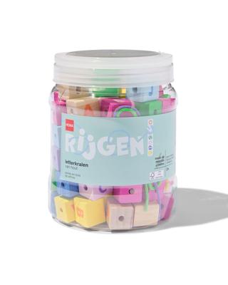 HEMA Emmer Houten Letterkralen Met Rijgkoord - 80 Stuks