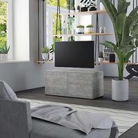 VidaXL Tv-meubel 80x34x36 cm bewerkt hout betongrijs - thumbnail