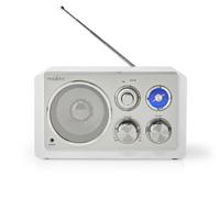 Nedis FM-Radio | Tafelmodel | FMvoeding | Analoog | 15 W | Wit / Zilver | 1 stuks - RDFM5110WT RDFM5110WT - thumbnail