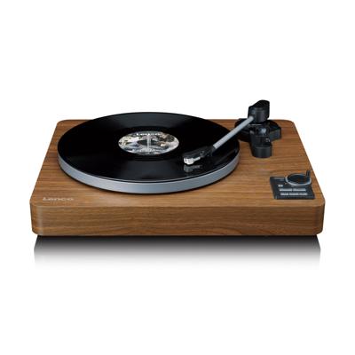 Volautomatische platenspeler met Bluetooth® transmissie en voorversterker Metalen platenspeler en toonarm Hout Volautomatische platenspeler met Bluetooth® transmissie en voorversterker Metalen platenspeler en toonarm Hout