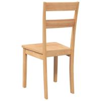 Eetkamerstoelen 2 st massief hout naturel rubber - thumbnail