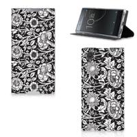 Sony Xperia L1 Smart Cover Black Flowers - thumbnail