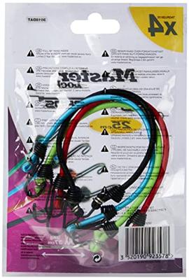 Masterlock Set of 4 mini bungees with metal hook 25cm - 3018EURDAT