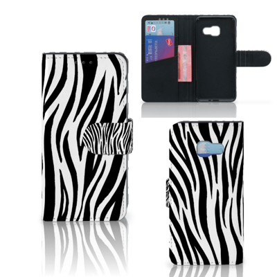 Samsung Galaxy A3 2017 | Telefoonhoesje | Met pasjeshouder | Zebra Samsung Galaxy A3 2017 | Telefoonhoesje | Met pasjeshouder | Zebra