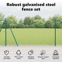 VidaXL Afrasteringspaal groen 25 x 1,2 m (25 x 25 mm gaas) - thumbnail