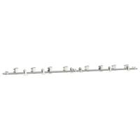 Schuifdeur onderdelenset 366 cm roestvrij staal zilverkleurig - thumbnail