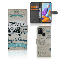 Samsung Galaxy A21s Telefoonhoesje met foto Retro VW Bus - thumbnail