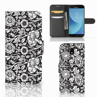 Samsung Galaxy J5 2017 Hoesje Black Flowers - thumbnail