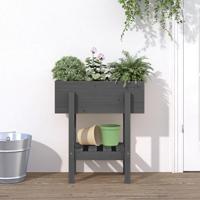 VidaXL Plantenbak 62x30x69 cm massief grenenhout grijs - thumbnail