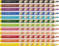 STABILO easycolors kleurpotloden linkshandig - 12 st. + puntenslijper - thumbnail
