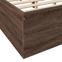 Bedframe bewerkt hout bruin eikenkleur 135x190 cm - thumbnail