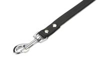 Hondenriem van leer 100cm x 20mm zwart - thumbnail