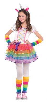 Verkleedset Regenboog Eenhoorn, 4-6 jaar