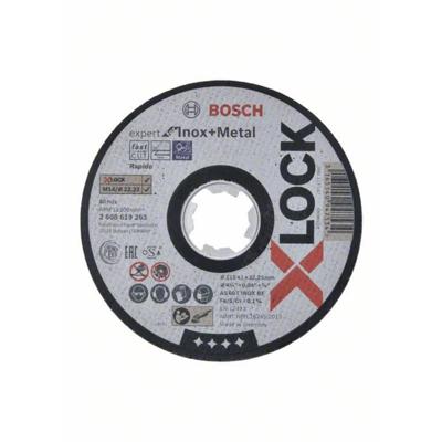 Bosch Accessoires X-LOCK Slijpschijf Expert for Inox & Metal 115x1x22.23mm, recht - 1 stuk(s) - 2608619263 Bosch Accessoires X-LOCK Slijpschijf Expert for Inox & Metal 115x1x22.23mm, recht - 1 stuk(s) - 2608619263