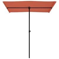 VidaXL Parasol met aluminium paal 180x110 cm terracottakleurig - thumbnail