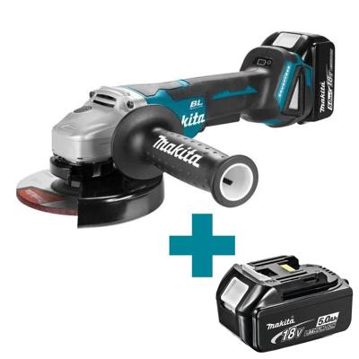 Makita accu haakse slijper 125mm 18v 5.0ah