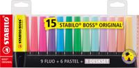 Stabilo boss original - markeerstift - 15 stuks deskset - thumbnail