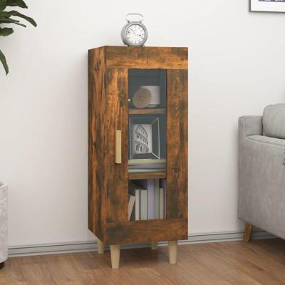 Dressoir 34,5x34x90 cm bewerkt hout gerookt eikenkleurig