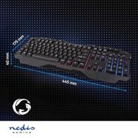 Bedraad Gaming Toetsenbord | USB Type-A | Membrane Toetsen | LED | QWERTZ | Duits | Lengte stroomkabel: 1.30 m | Multimedia - thumbnail