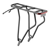 Massload achterdrager alu mik, mat-zwart met spanninga lamp - thumbnail