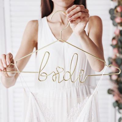 Miss Lovely Kleerhanger Bride van metaal in goud/bruiloftsaccessoires bruid bruiloftsdecoratie decoratie bruidsjurk accessoires huwelijksceremonie vrijgezellenfeest