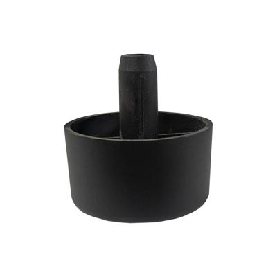 Meubelpoot met pin zwart rond Ø 5 cm en hoogte 3 cm van kunststof