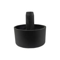 Meubelpoot met pin zwart rond Ø 5 cm en hoogte 3 cm van kunststof - thumbnail