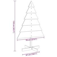 VidaXL Kerstdecoratie kerstboom 110 cm massief hout - thumbnail