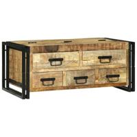 Salontafel Bruin 90 x 50 x 38 cm Massief ruw mangohout - thumbnail
