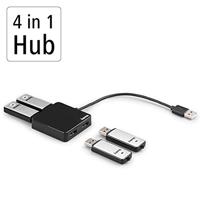 Hama USB-hub 4-poorts USB 2.0 480 Mbit/s - thumbnail