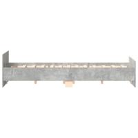Bedframe met hoofd- en voeteneinde betongrijs 200x200 cm - thumbnail